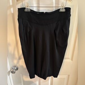 Rene Lezard Designer Classic Black Pencil Skirt w/Rear Zipper, US 10/12